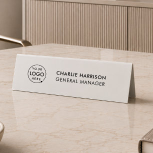 Table Tent Sign Double Sided Logo Nameplate