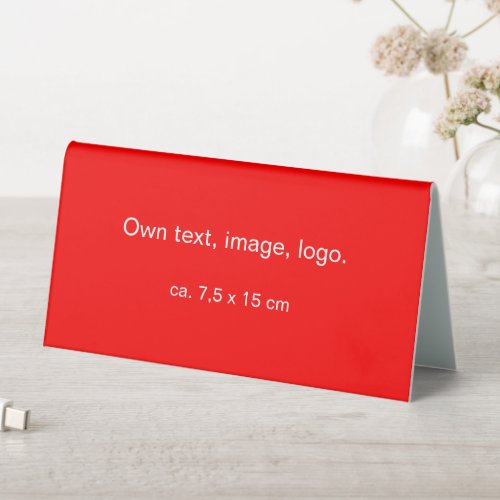 Table Tent Sign uni Red