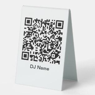 Table Tent Sign w/ DJ Name 4x6