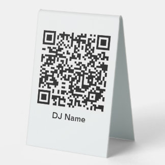 Table Tent Sign w/ DJ Name 4x6 