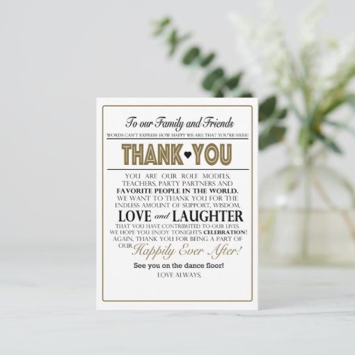 Table Thank You Notes | Zazzle