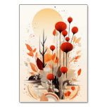 Tableau a rose-shaped wall painti / flowres table number