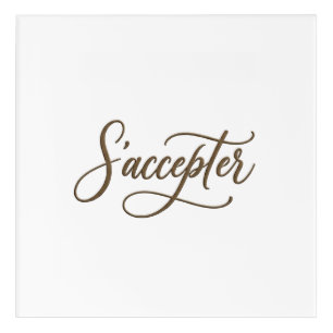 Tableau d'Art Minimaliste "S'accepter" Acrylic Print