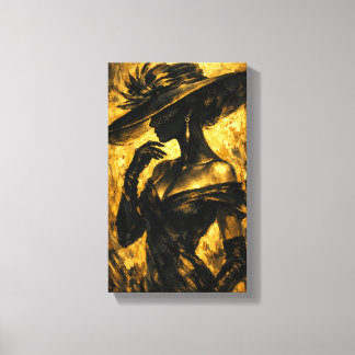 Tableau Déco (Elégance Or Noir )  Canvas Print