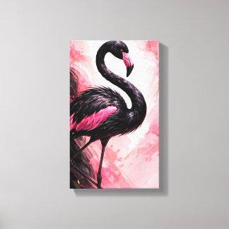Tableau Déco (Flamant Noir)  Canvas Print