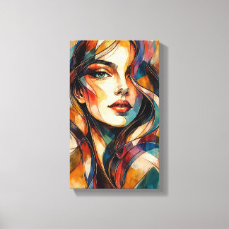 Tableau Déco  Portrait Beauté Art Abstrait Canvas Print