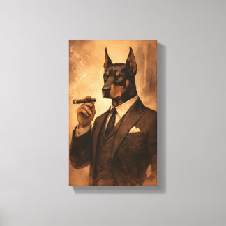 Tableau Déco (Portrait Doberman Charmant )  Canvas Print