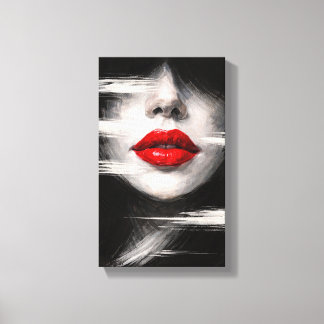 Tableau Déco (Portrait Lèvre )  Canvas Print