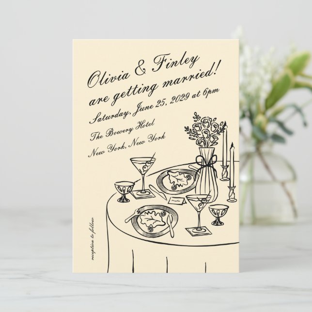 Tableau Wedding Invitation (Standing Front)