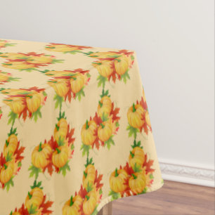 Tablecloth "60x84" Autumn Leaves/Pumpkins