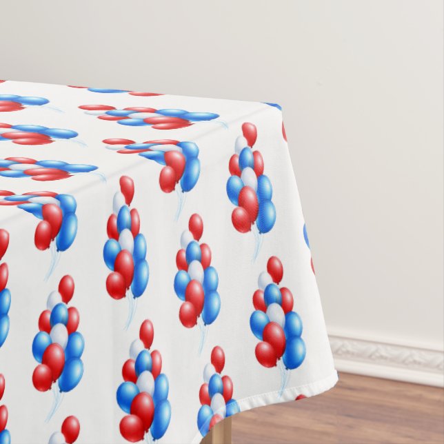 Tablecloth "60x84" July 4th Balloons (In Situ)