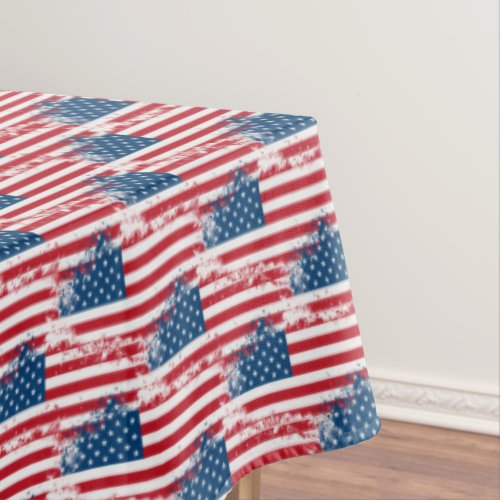 Tablecloth 60x84 July 4th Patriotic USA Flag