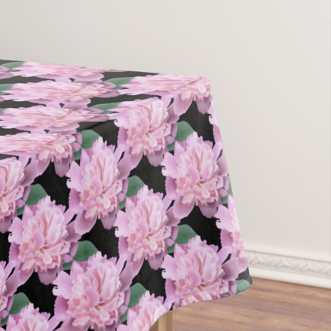 Tablecloth "60x84" Pink Peonies (In Situ)