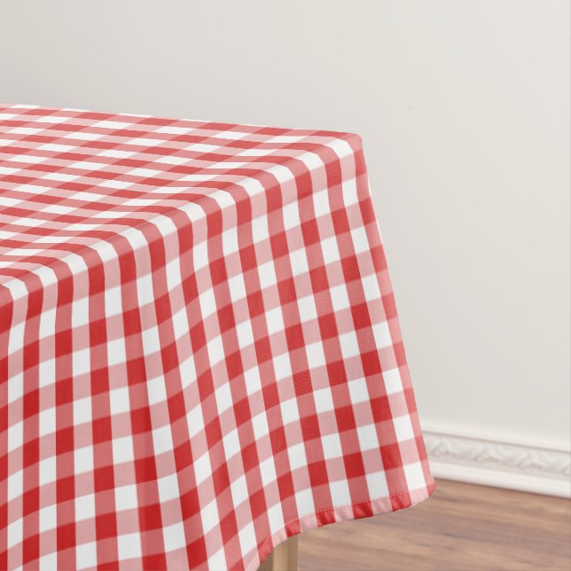 Tablecloth "60x84" Red Checkerboard (In Situ)
