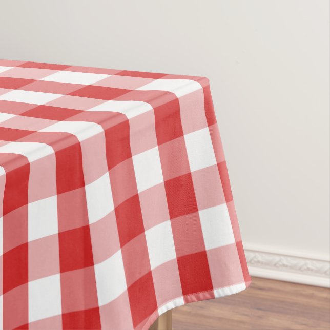 Tablecloth "60x84" Red Checkerboard (In Situ)
