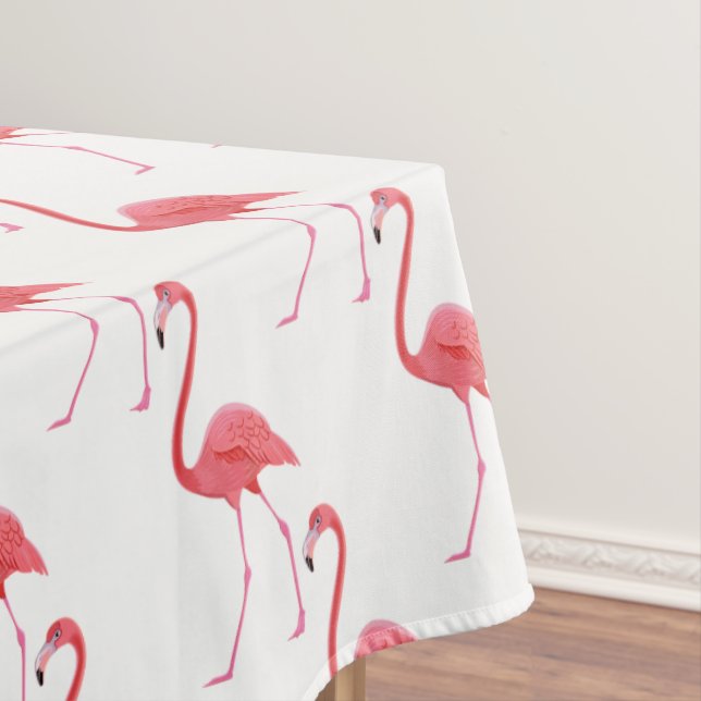 Tablecloth "60x84" Tropical Pink Flamingo (In Situ)