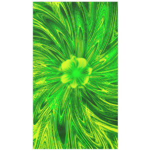 Tablecloth Abstract Lines Green Flower