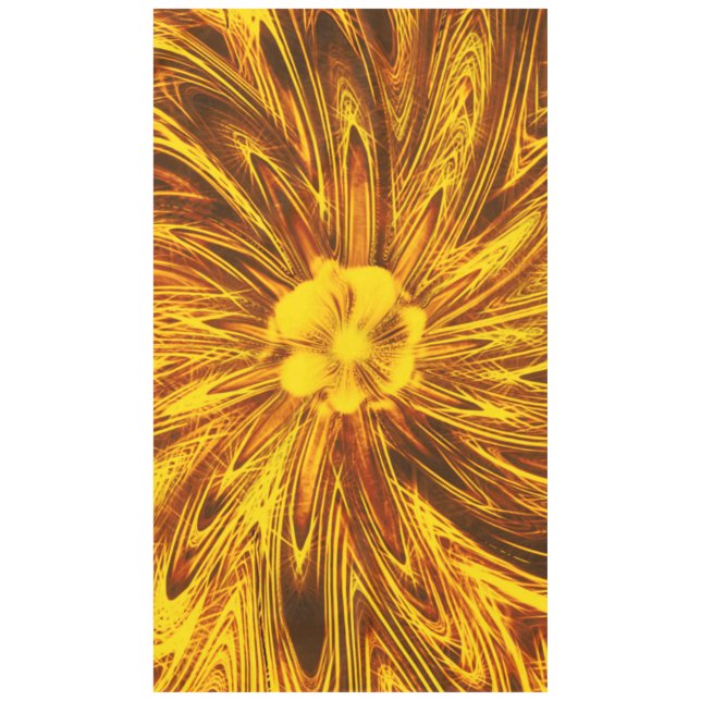 Tablecloth Abstract Lines Yellow Flower (Front)