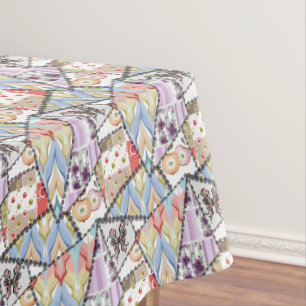 Tablecloth Abstract patchwork quilting quilt retro