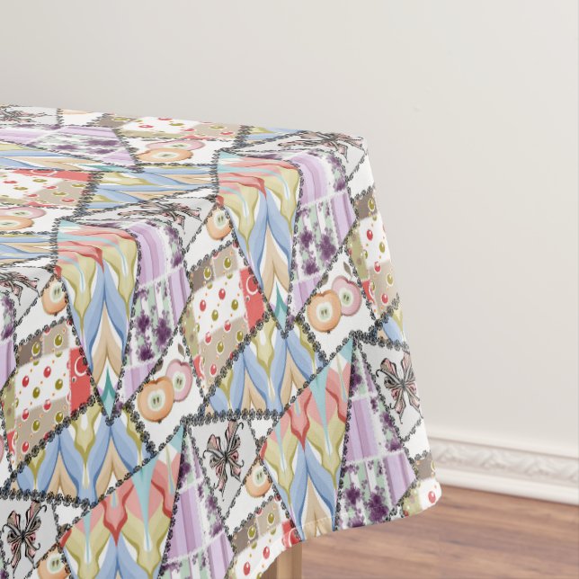 Tablecloth Abstract patchwork quilting quilt retro (In Situ)