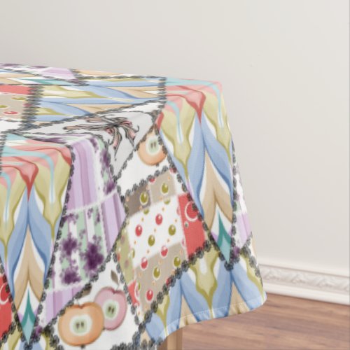 Tablecloth Abstract patchwork quilting quilt retro