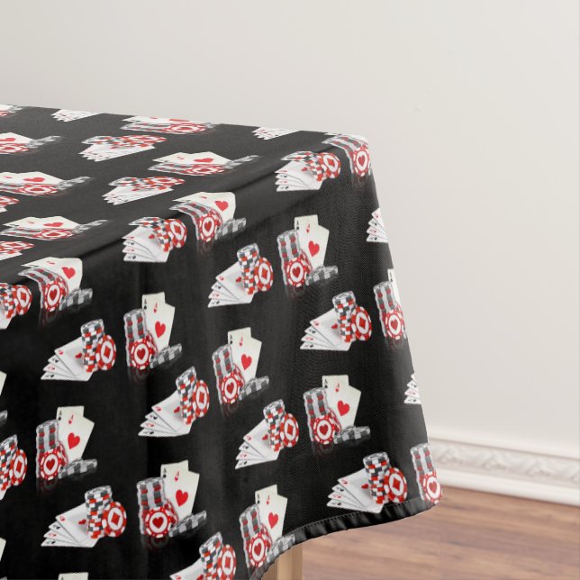 Tablecloth Ace Card Red Hearts (In Situ)