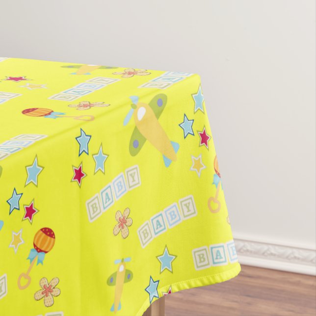Tablecloth Baby Airplane Yellow  (In Situ)