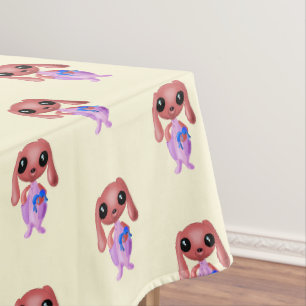 Tablecloth Baby Bunnies - Custom Colors - Text