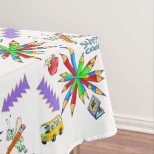 Tablecloth Back to School is Cool