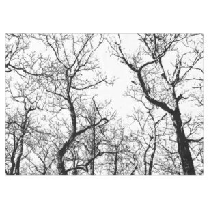 Tablecloth  black and white abstract tree