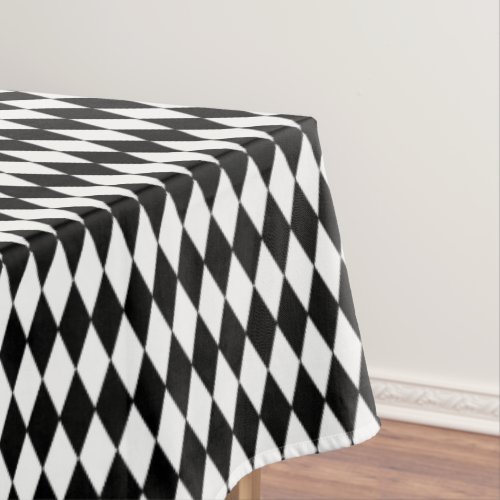 Tablecloth_Black  White Diamond Print Tablecloth