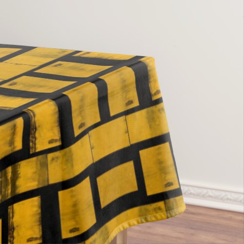 Tablecloth Burnt Yellow Black