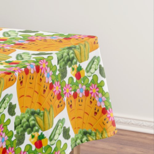 Tablecloth Carrots Peas Floral