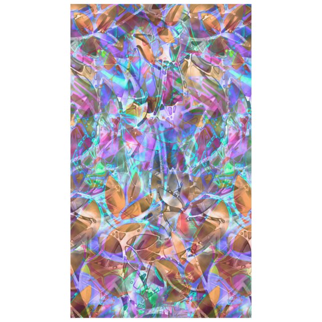 Tablecloth Floral Abstract Stained Glass (Front)