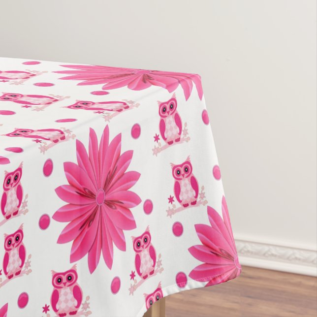 Tablecloth Floral Owl (In Situ)