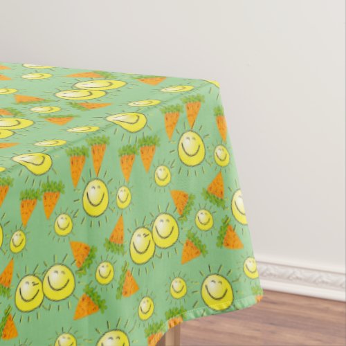 Tablecloth Green Sun Carrots