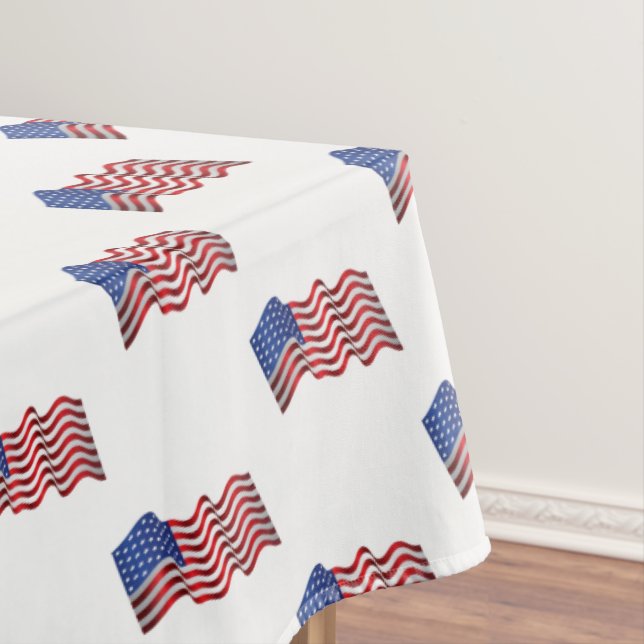 Tablecloth July 4th Patriotic Flag (In Situ)