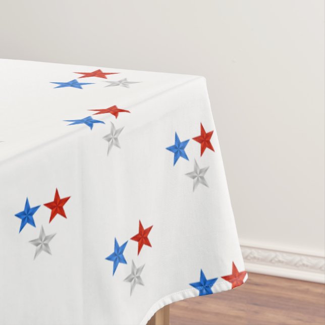 Tablecloth July 4th Patriotic Stars (In Situ)