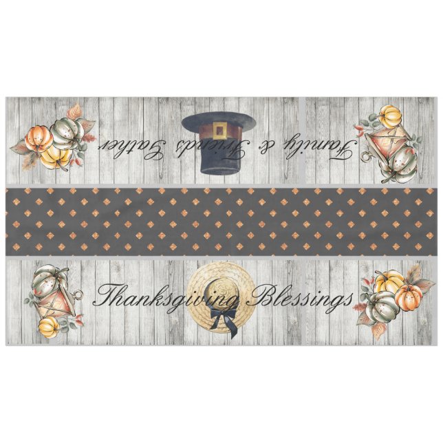 Tablecloth Large Thanksgiving Blessings (Front (Horizontal))