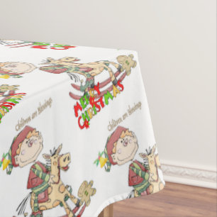 Tablecloth, Merry Christmas Children are Blessings Tablecloth