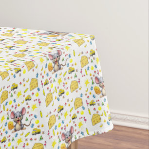 Tablecloth Mouse Yellow Cheese Stars Trucks Cat