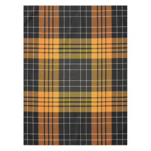 Tablecloth Orange Black Halloween Plaid 