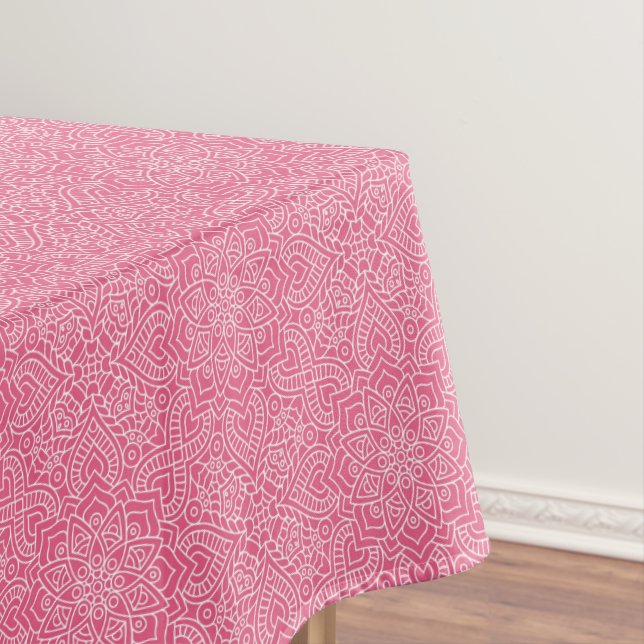 Tablecloth-Pink Floral Tablecloth (In Situ)