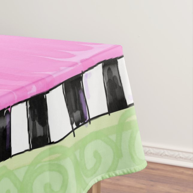 Tablecloth Pink Green Floral  (In Situ)