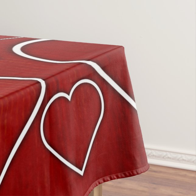 Tablecloth Red & White Hearts (In Situ)
