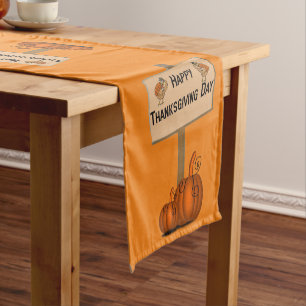 Tablecloth Runner Happy Thanksgiving Day
