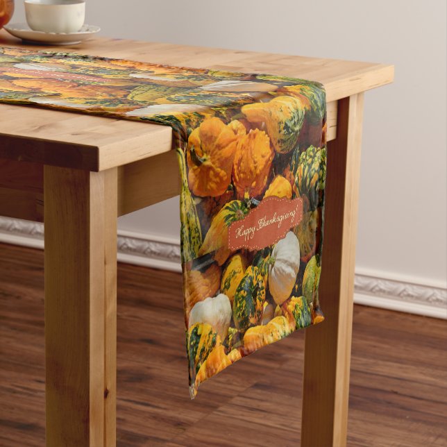 Tablecloth Runner Happy Thanksgiving Day (In Situ)