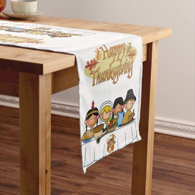Tablecloth Runner Happy Thanksgiving Day (In Situ)
