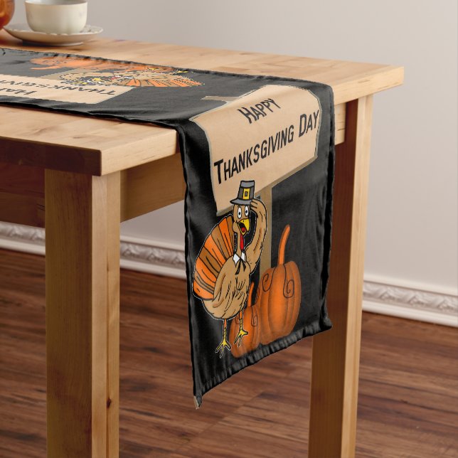 Tablecloth Runner Happy Thanksgiving Day (In Situ)