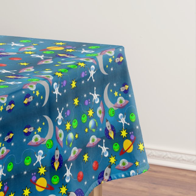 Tablecloth Spaceships Aliens Stars (In Situ)